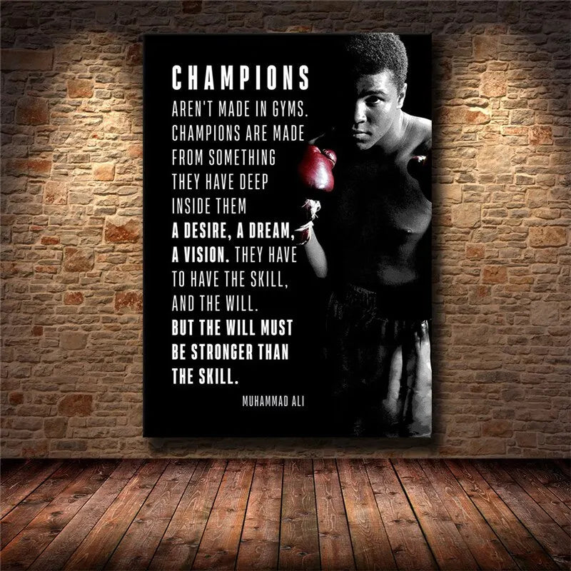 Inspirational Success Quote Canvas Wall Art