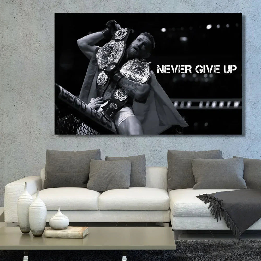 Boxer Motivational Canvas Wall Art