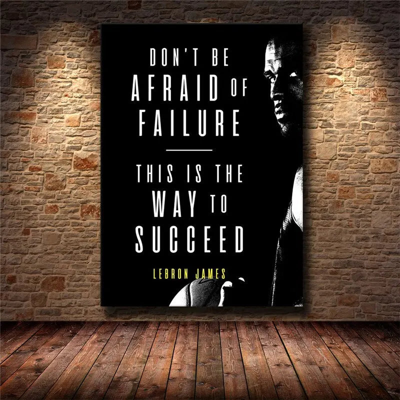 Inspirational Success Quote Canvas Wall Art