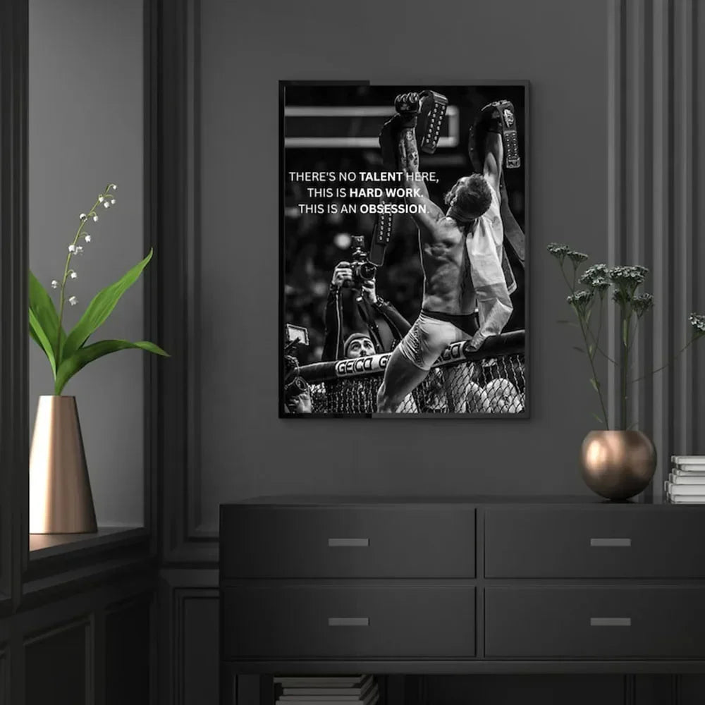 Boxer Motivational Canvas Wall Art