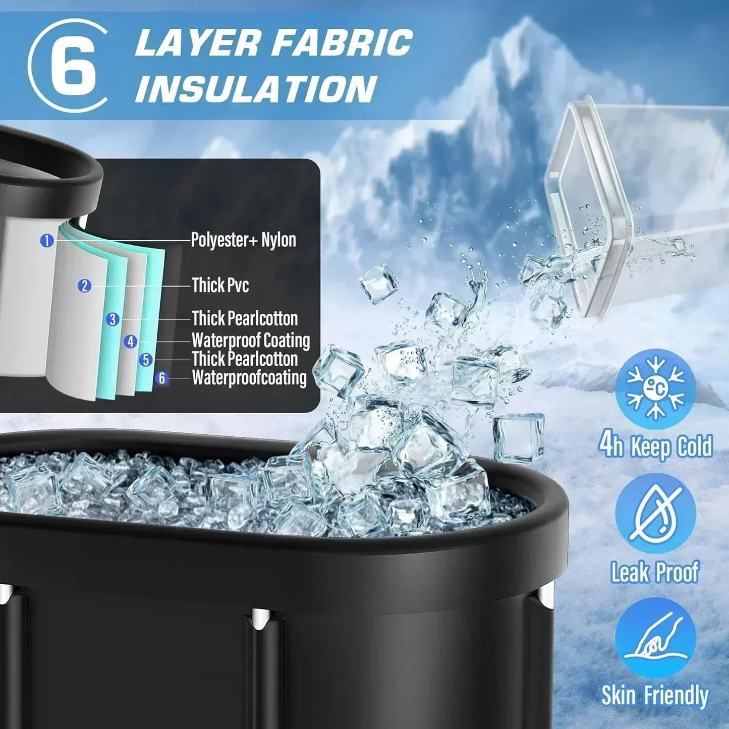 Foldable Portable Ice Bath Tub