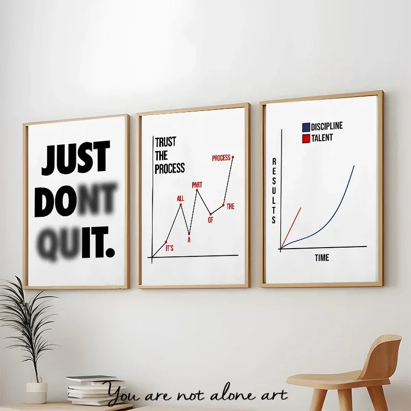 Discipline Motivational Canvas Wall Art