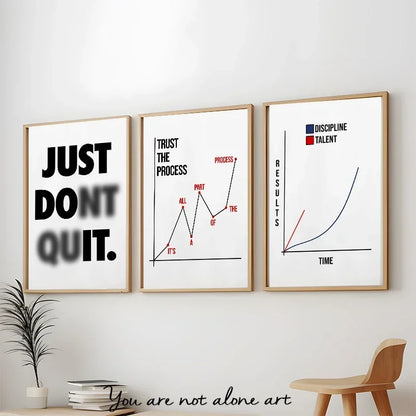 Discipline Motivational Canvas Wall Art