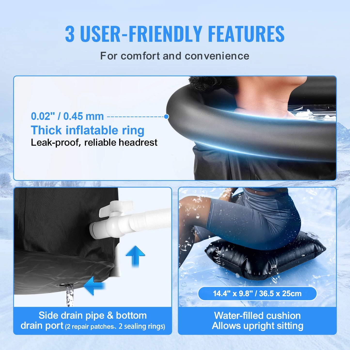 Ice Bath Tub for Cold Water Therapy Recovery