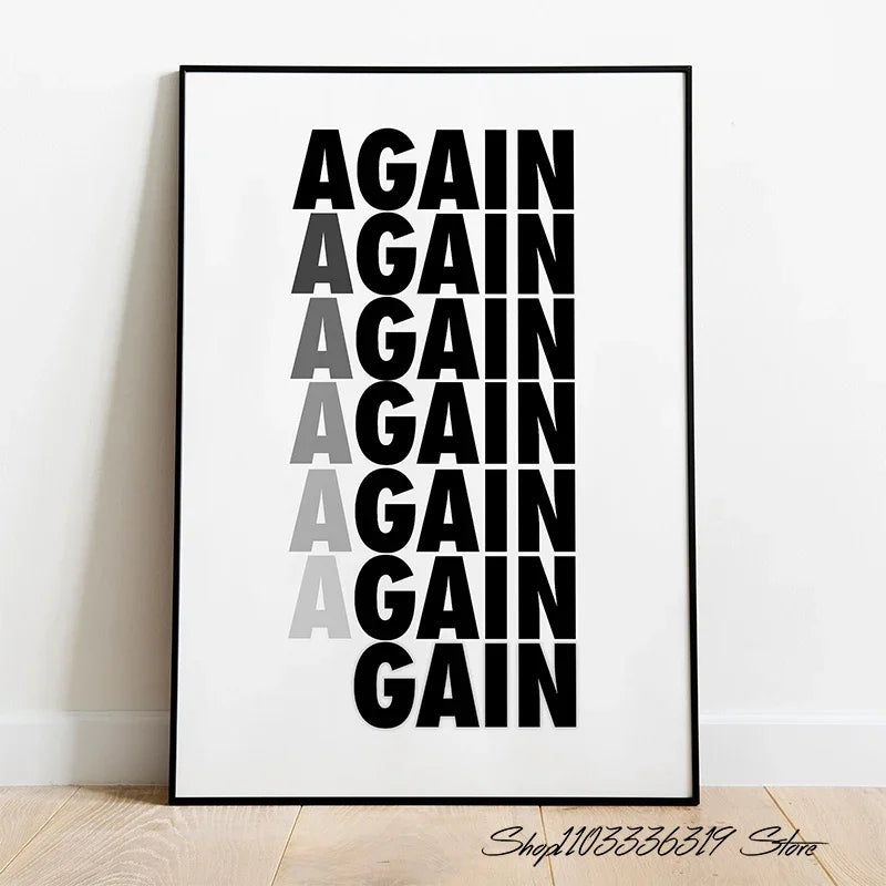 Modern Motivational Discipline Canvas Wall Art