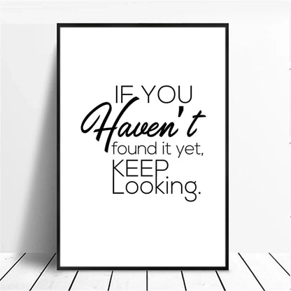 Minimalist Motivational Quote Canvas Wall Art