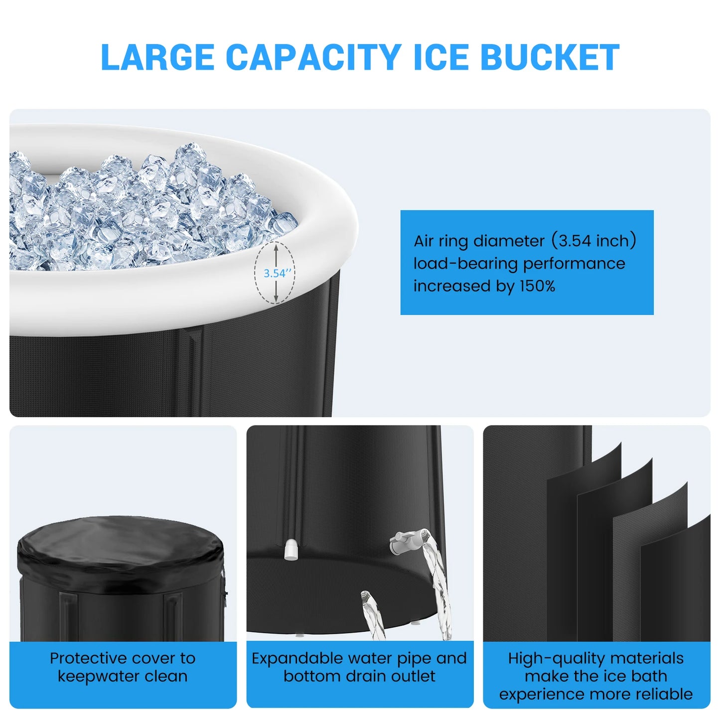 105-Gallon Inflatable Ice Bath Tub