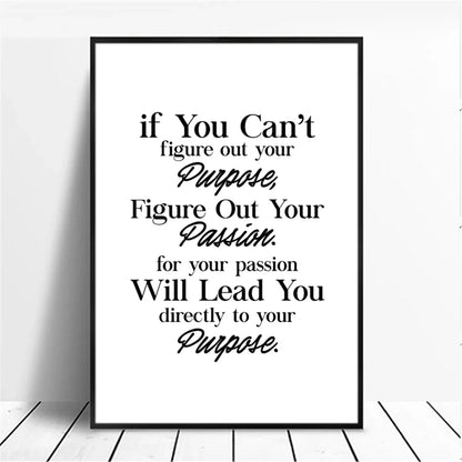 Minimalist Motivational Quote Canvas Wall Art