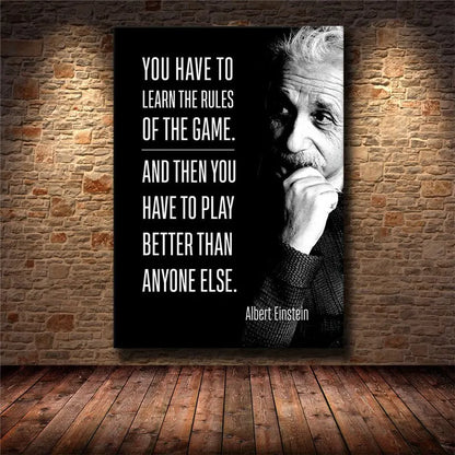 Inspirational Success Quote Canvas Wall Art