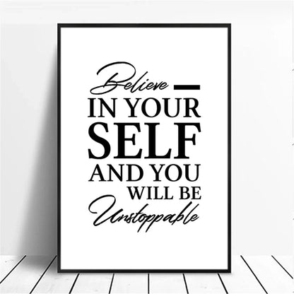 Minimalist Motivational Quote Canvas Wall Art