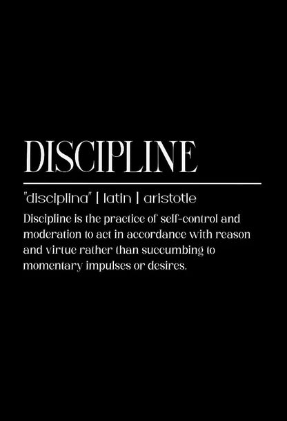 Modern Motivational Discipline Canvas Wall Art
