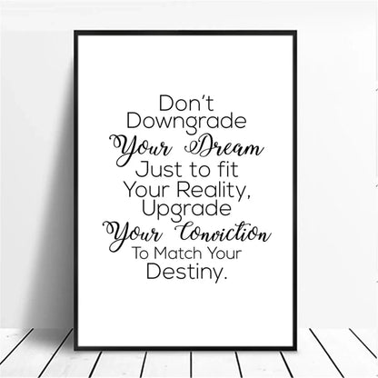 Minimalist Motivational Quote Canvas Wall Art