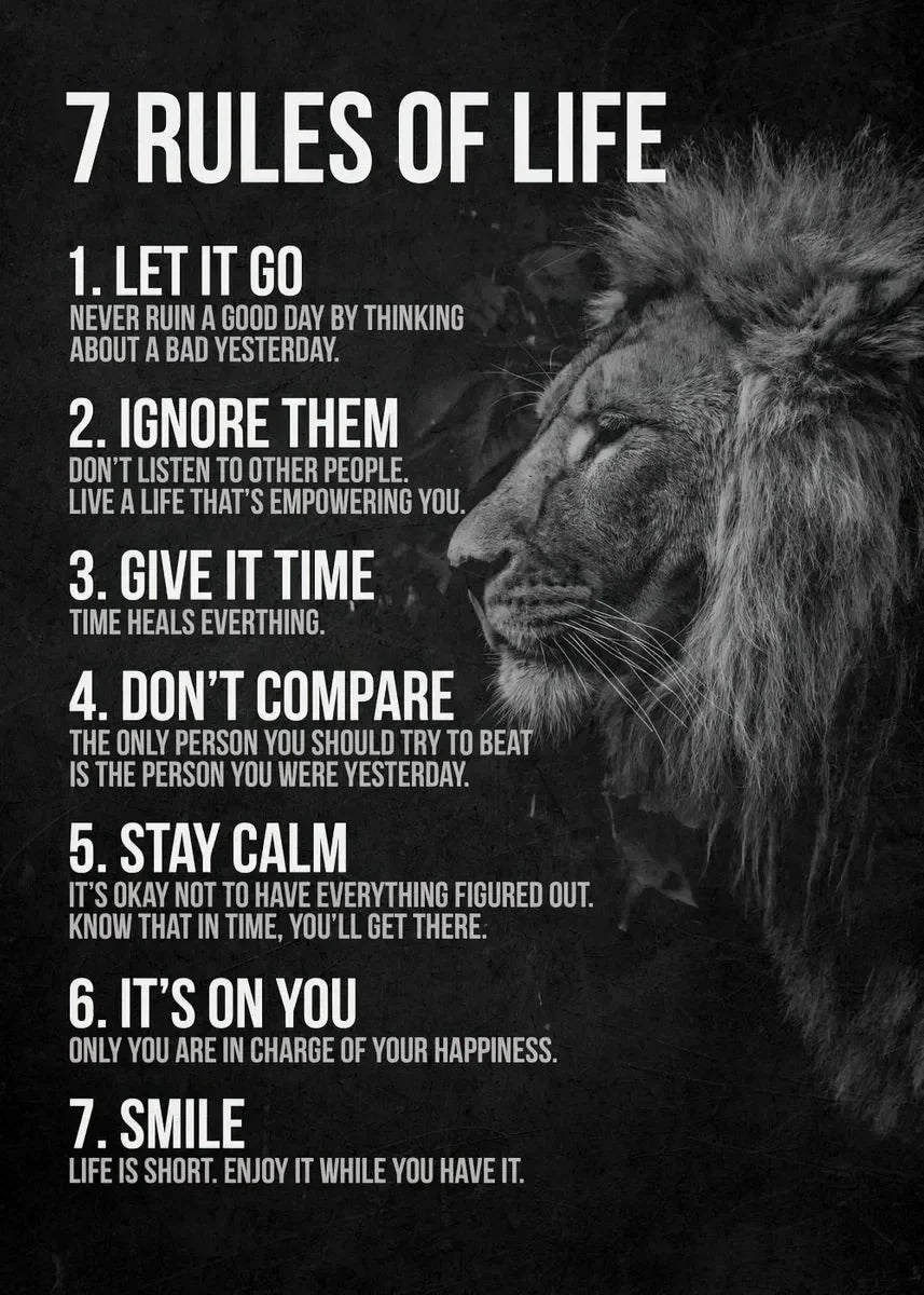 Lion Motivational Canvas Wall Art