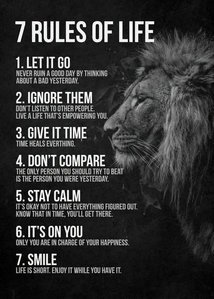 Lion Motivational Canvas Wall Art