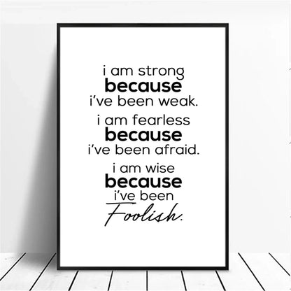 Minimalist Motivational Quote Canvas Wall Art