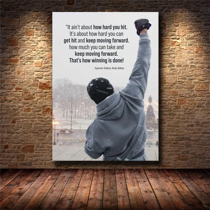 Inspirational Success Quote Canvas Wall Art