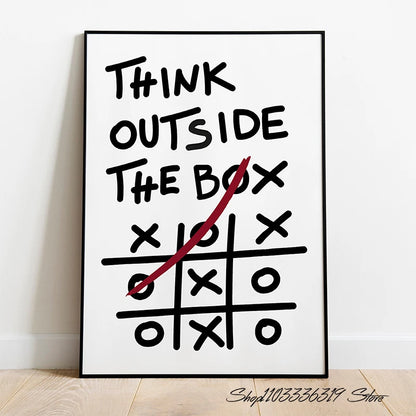 Modern Motivational Discipline Canvas Wall Art
