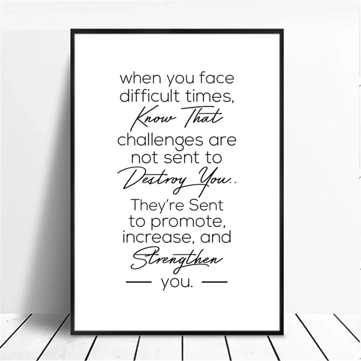 Minimalist Motivational Quote Canvas Wall Art