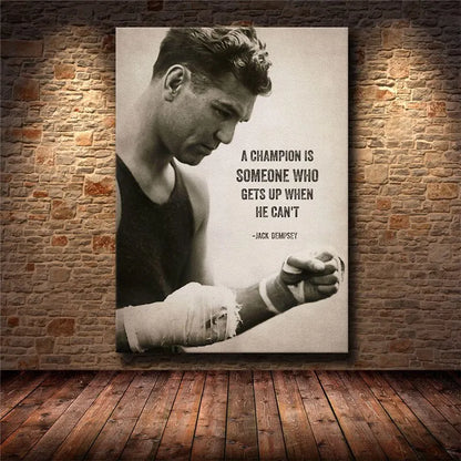 Inspirational Success Quote Canvas Wall Art