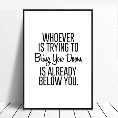 Minimalist Motivational Quote Canvas Wall Art