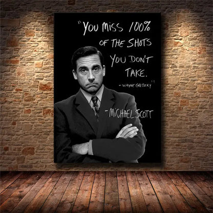 Inspirational Success Quote Canvas Wall Art