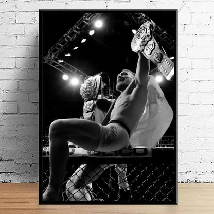 Boxer Motivational Canvas Wall Art